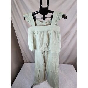 New, New In Brand Womens Boho Set, Sage Green, Small S, Fairy Top‎ & Hippy Pants